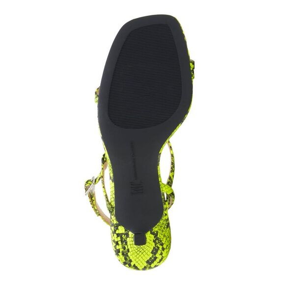 INC Womens Yellow Snake Strappy Loreline Square Toe Stiletto Buckle Sandals 6 M - Picture 4 of 4